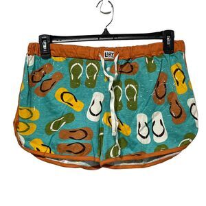 Lazy One Flip Flops sandals sandal print Women's lounge Shorts Size L
